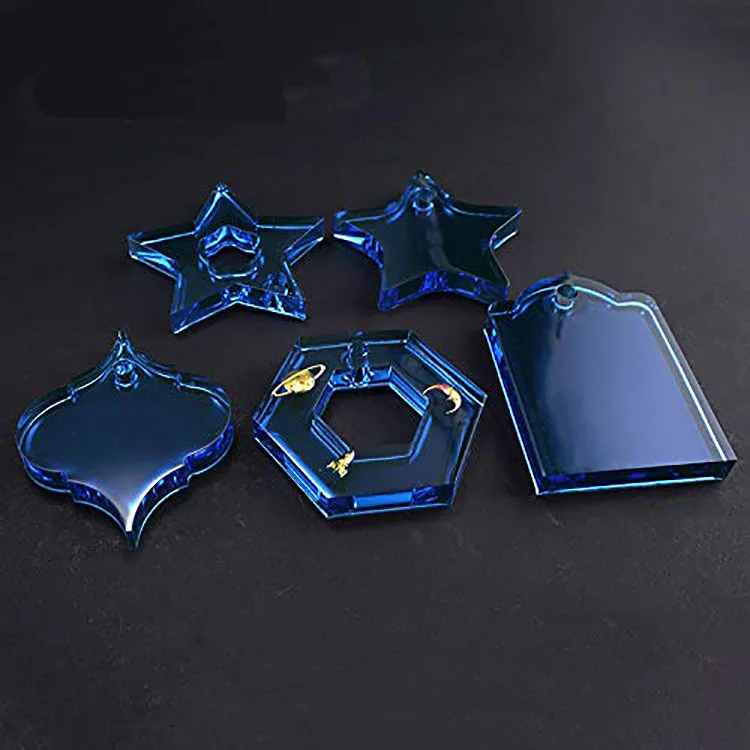 Форма для брелока из смолы в форме сердца, шестигранная, глянцевая, овальная, волнистая, эпоксидная смола, форма для изготовления ювелирных изделий, инструменты для подвесок