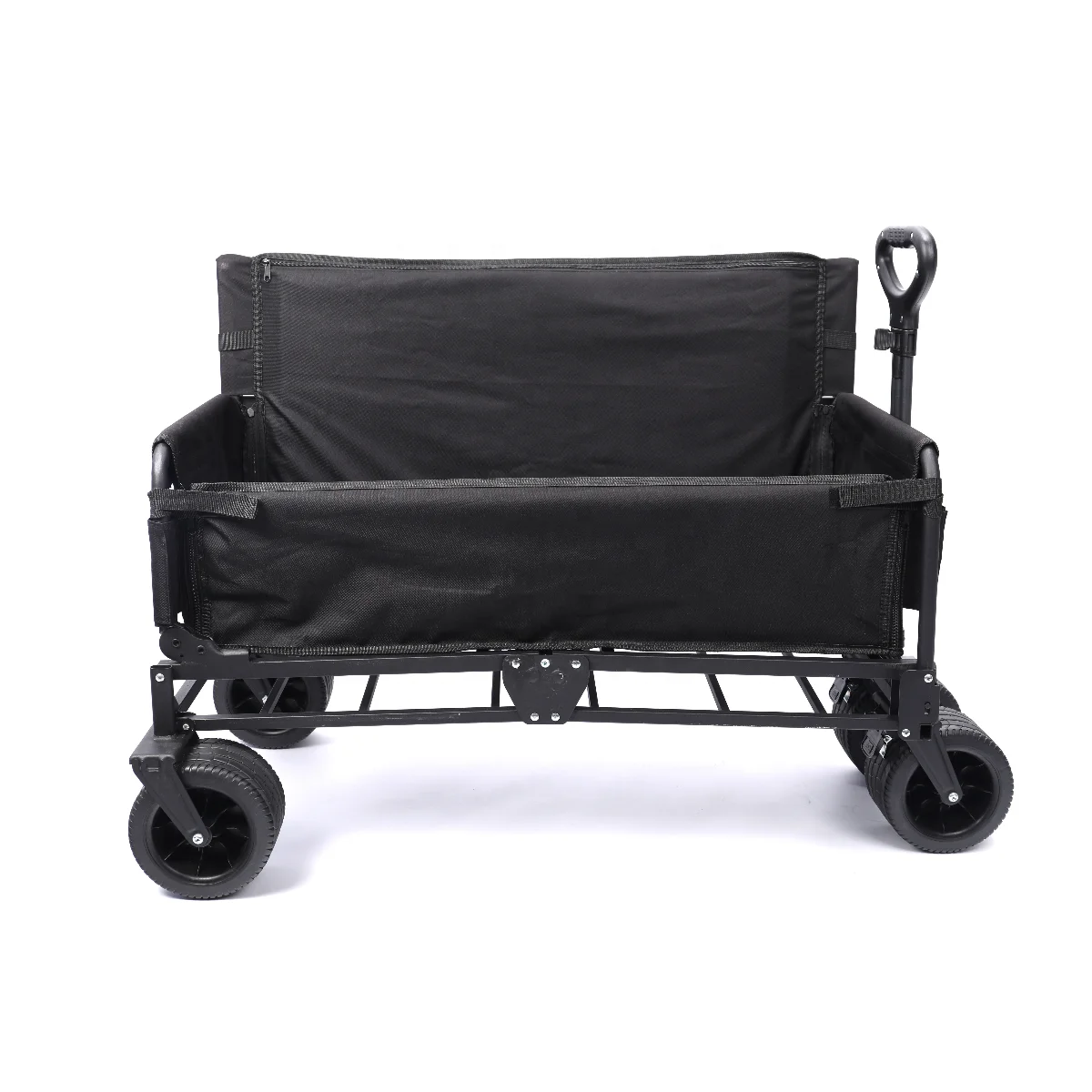 2024 New Multi-functional Lie and Sit Couch Folding Wagon Cart Camping Foldable Wagon cart 8 inch wheels trolley for outdoor