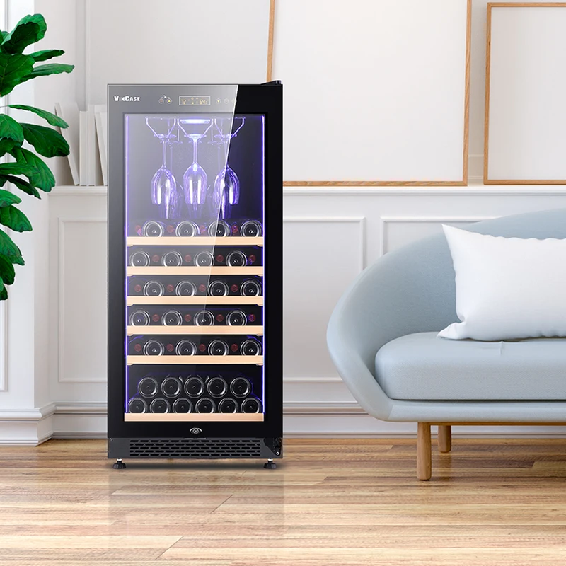 JiuFu luxury wine cellar refrigerator glass wine cabinet cooling unit built in wine cooler for home