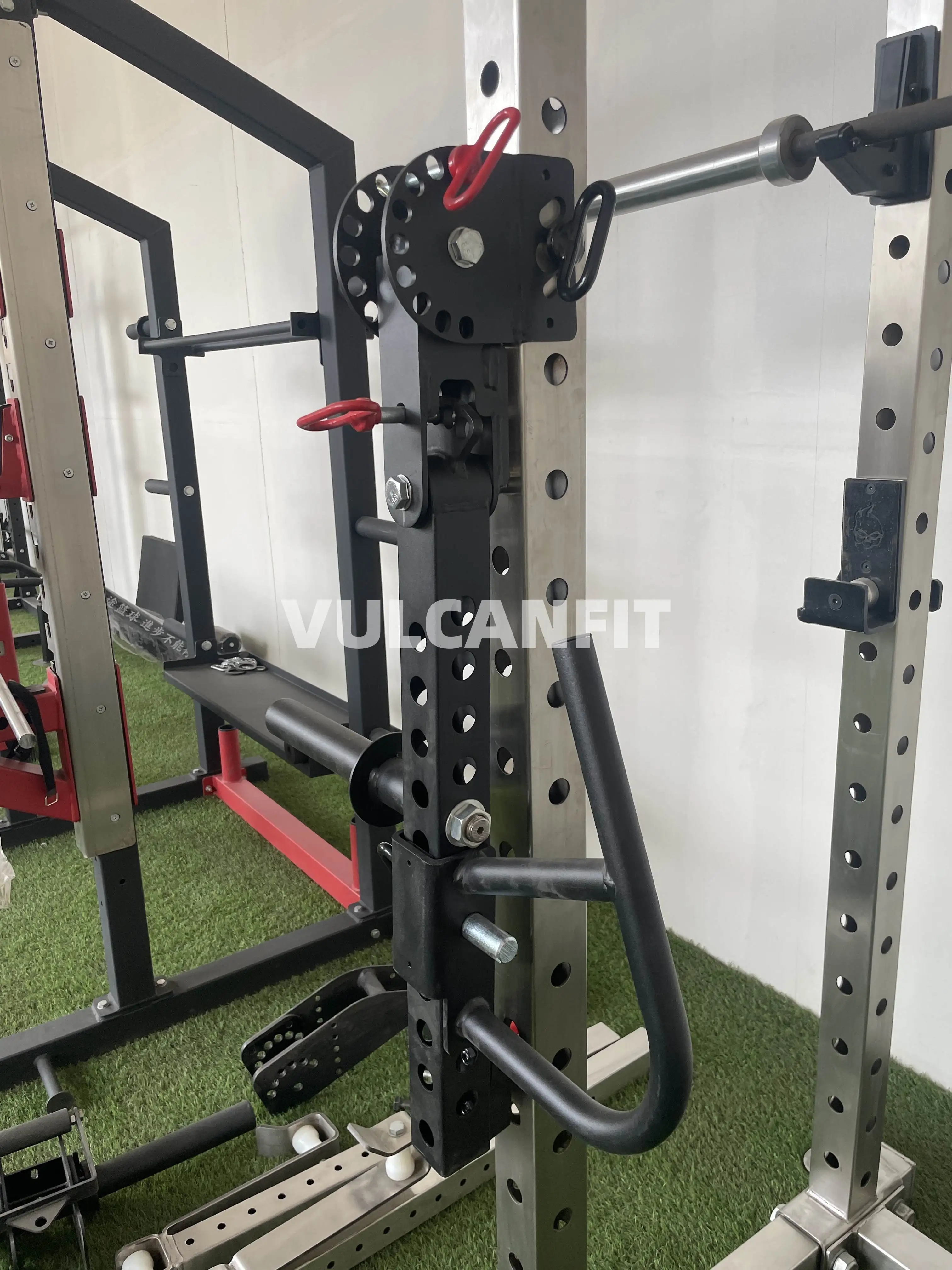 Multi-function squat rack equipment adjustable jammer arms