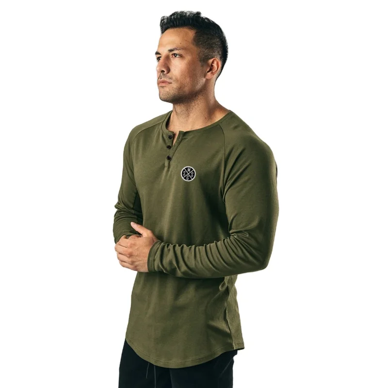 High quality cotton comfortable gym workout fitness Summer Mens T Shirt Fashion Casual Shirts For Men Long Sleeve tops