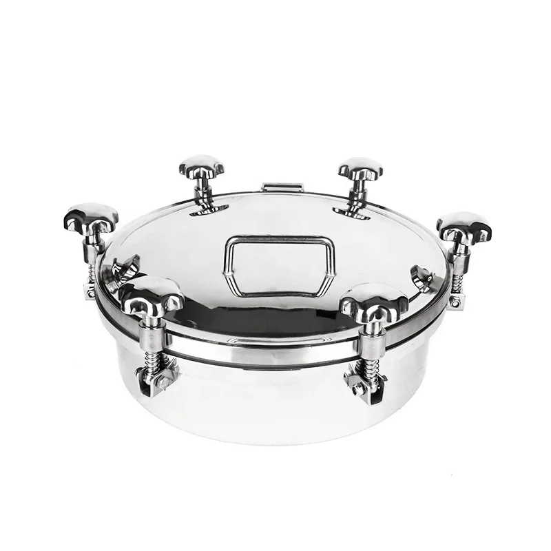 Aohoy нержавеющая сталь 304 санитарная полировка 400 мм круглый резервуар под давлением крышка люка