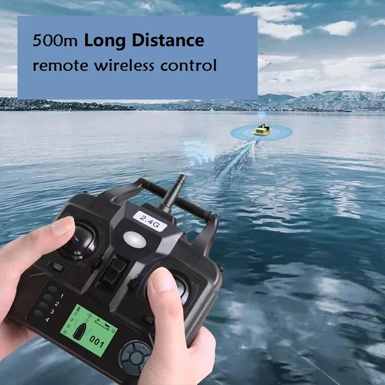 2022 New Long Distance Remote Control Bait Boat With Three Warehouse for Finding Fish