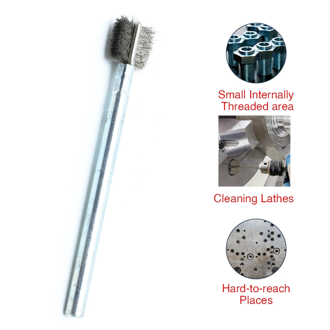 drill brush thread cleaning brush fitting brush
