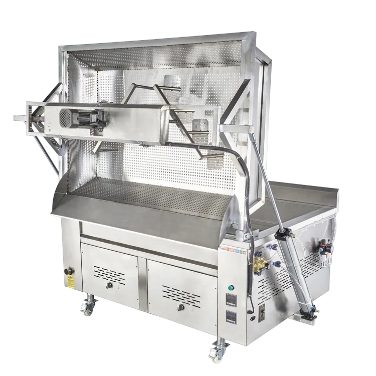  200L 400L Oil Capacity Stainless Steel French Fries Making Machine LPG gas deep fryer machine automatic