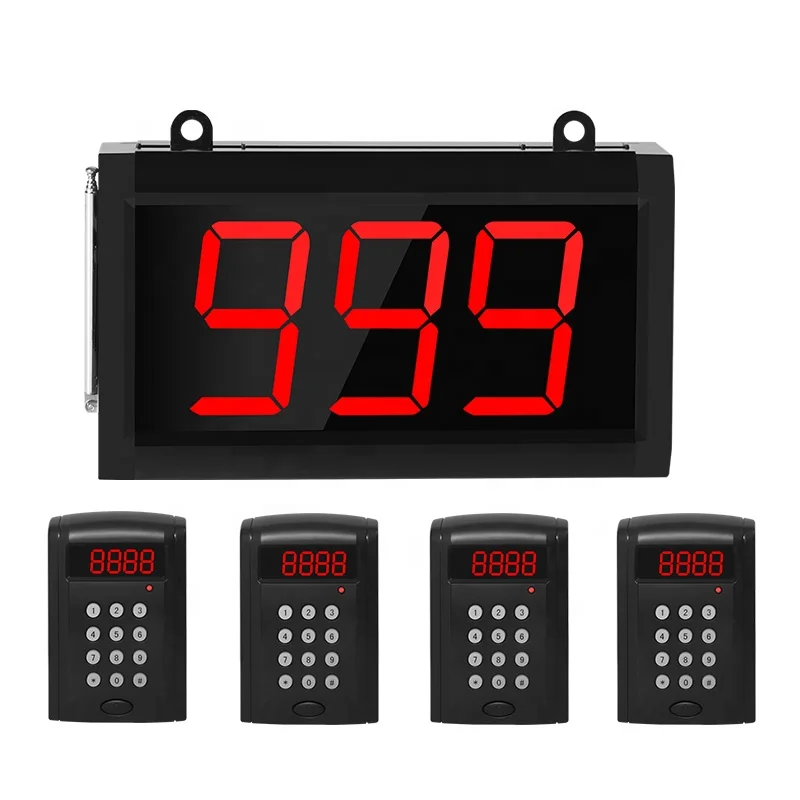 RINGBELL LJL-4c3w система управления очередью беспроводной Ресторан светодиодный цифровой дисплей системы пейджер