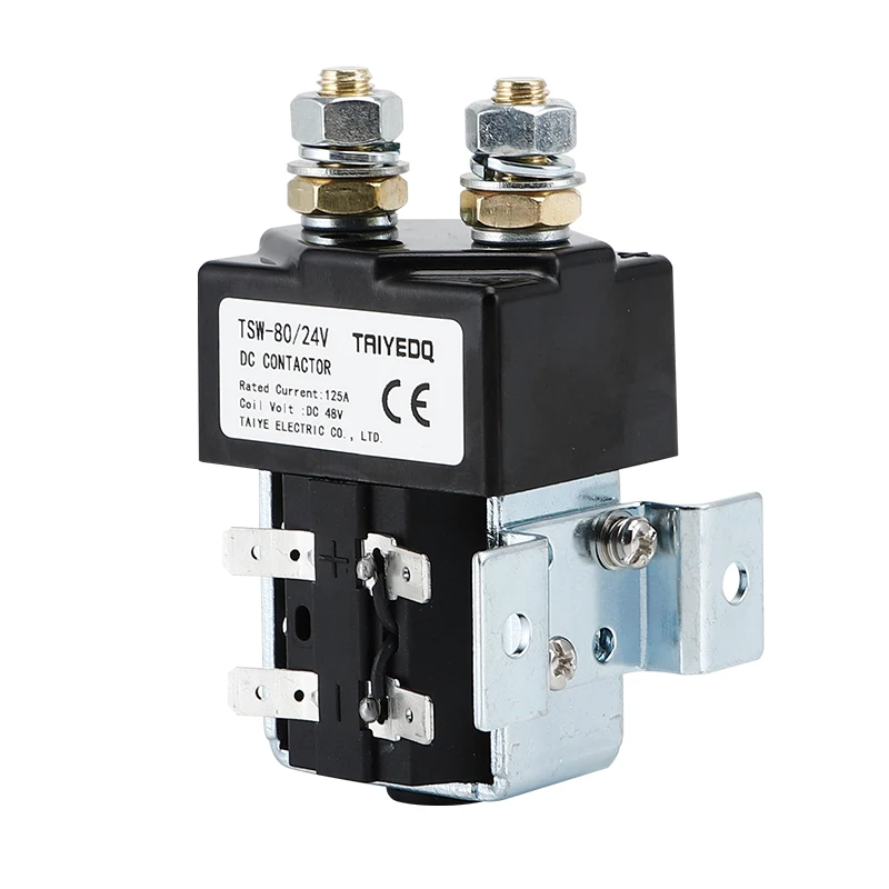 TSW-80 125A Normally Open Contacts DC Contactor for Electronic Control Systems 12V 24V 48V 60V 72V