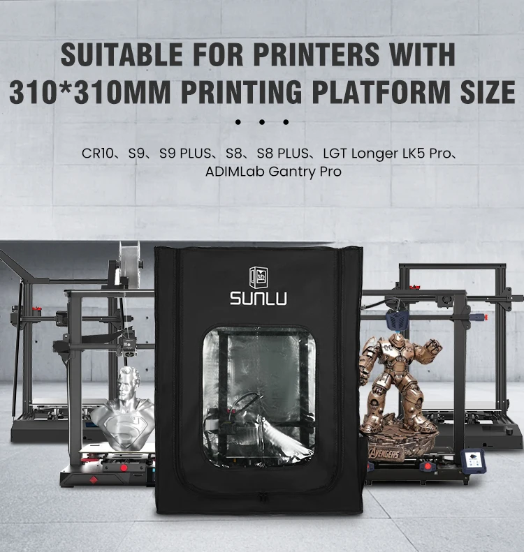 SUNLU 3D printer accessories big size 3D printer insulation Enclosure cover to maintain the printing temperature