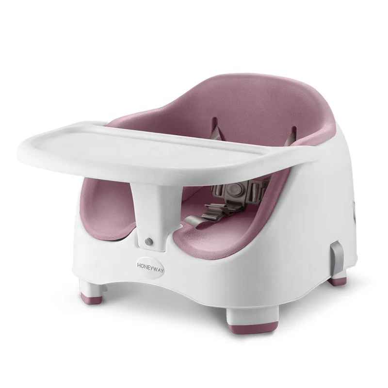 
2020 New Colorful Double Tray Portable Baby Feeding High Chair Booster Seat 
