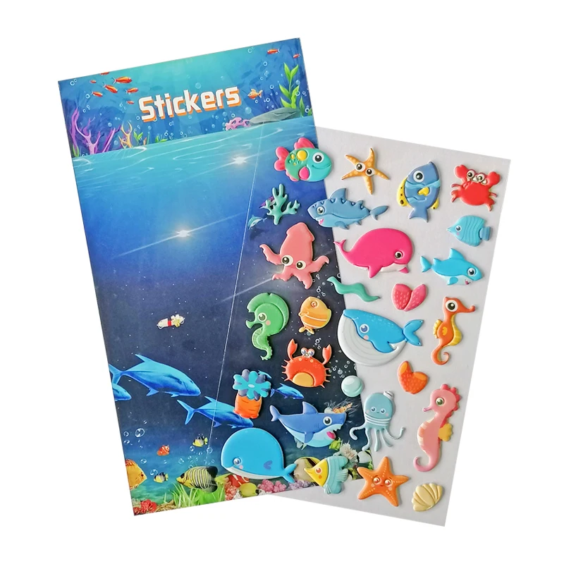 Wholesale Cute Cartoon Decorative 3D Bubble Sticker Puffy Stickers For Kids