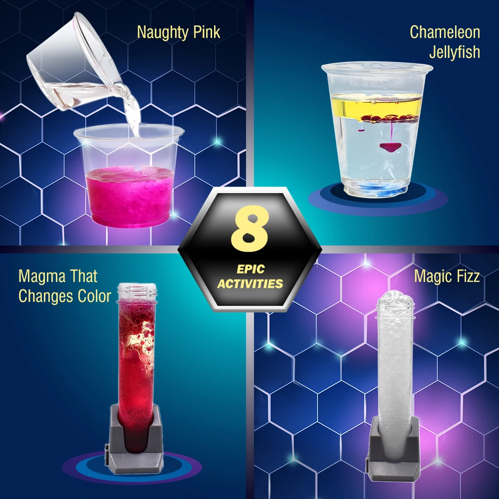 Amazing STEAM Toys for Kids Gifts Playing Color Changing Chemical Reaction Science Lab Experiments Chemistry Kit