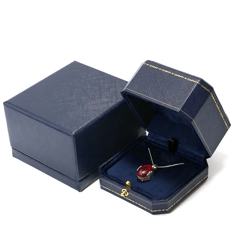 Custom logo luxury retro jewelry couple wedding ring box
