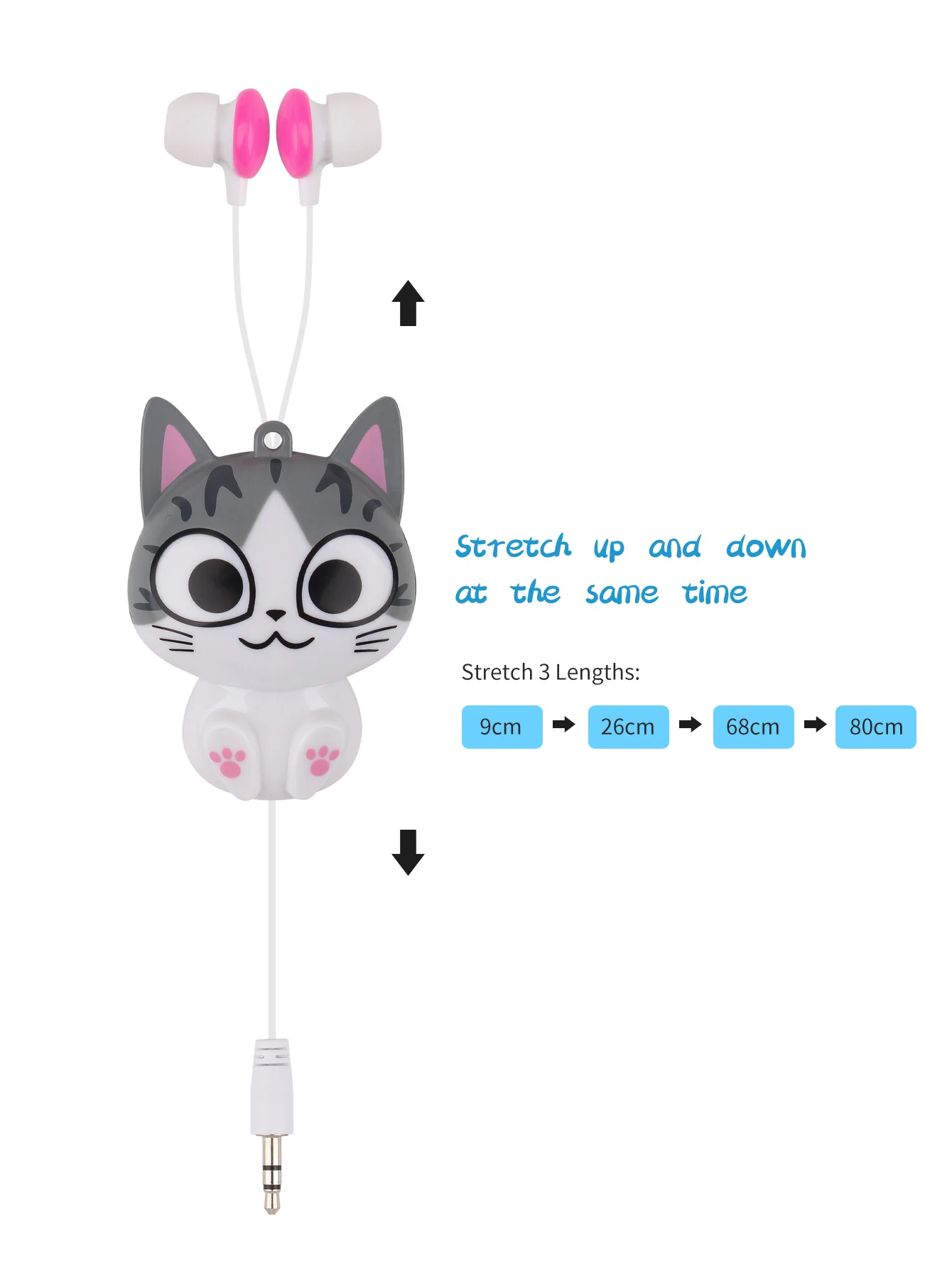 2022 new arrivals electronics Cartoon earphones Retractable Headphones kawaii for kids