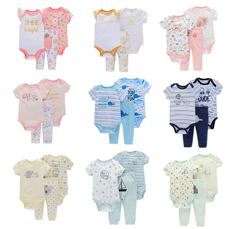 0-1years old New baby clothes foreign trade children romper crawling clothes baby products girls boys clothing sets rompers