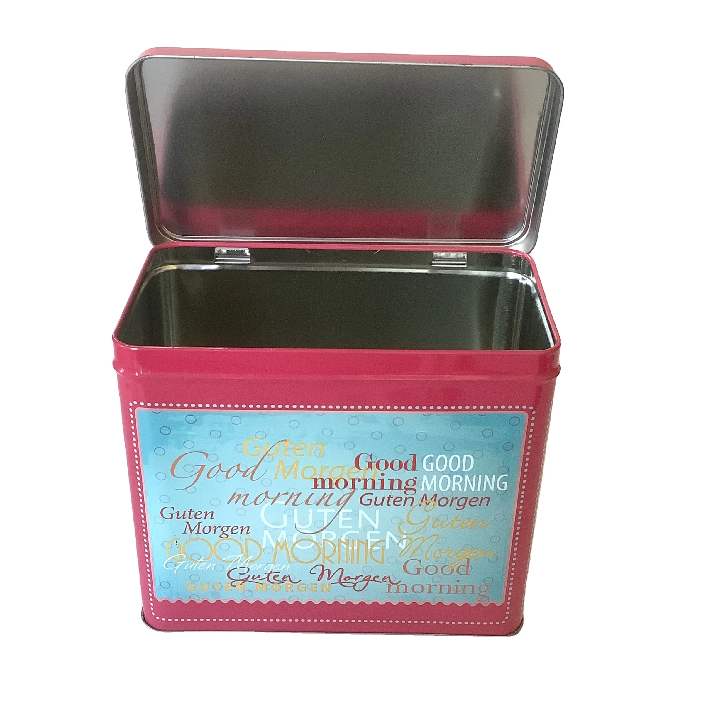 Food Grade Metal Gift Tin Can Candy Cookie Coffee Packing Chocolate Tin Box With Hinge