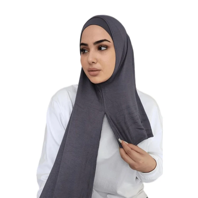 Wholesale New Fashion 1 Loop Premium Instant Cotton Jersey Hijab Scarf Soft Comfortable Stretchy Jersey Plain Instant Hijab