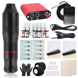 Wholesale Most Popular Complete Rotary Tattoo Kit 10 Machine Guns 7 Color Inks Power Supply