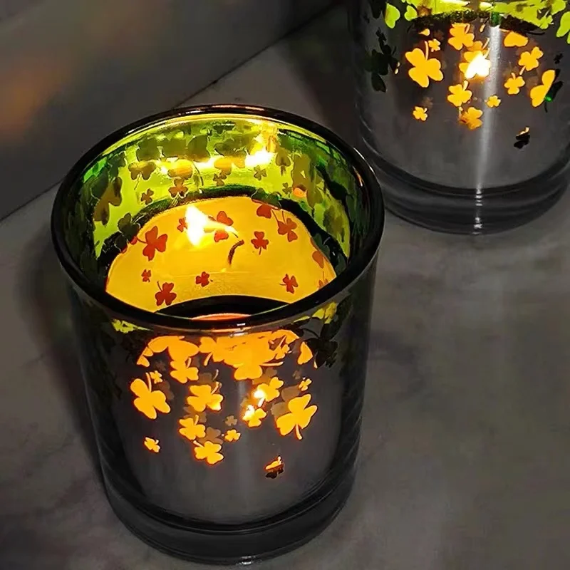 Silver Electroplated Candle Jar Manufacturer Luxury 8oz 10oz 12oz Amber Blue Grey Candle Jars with Lid and Boxes Packaging