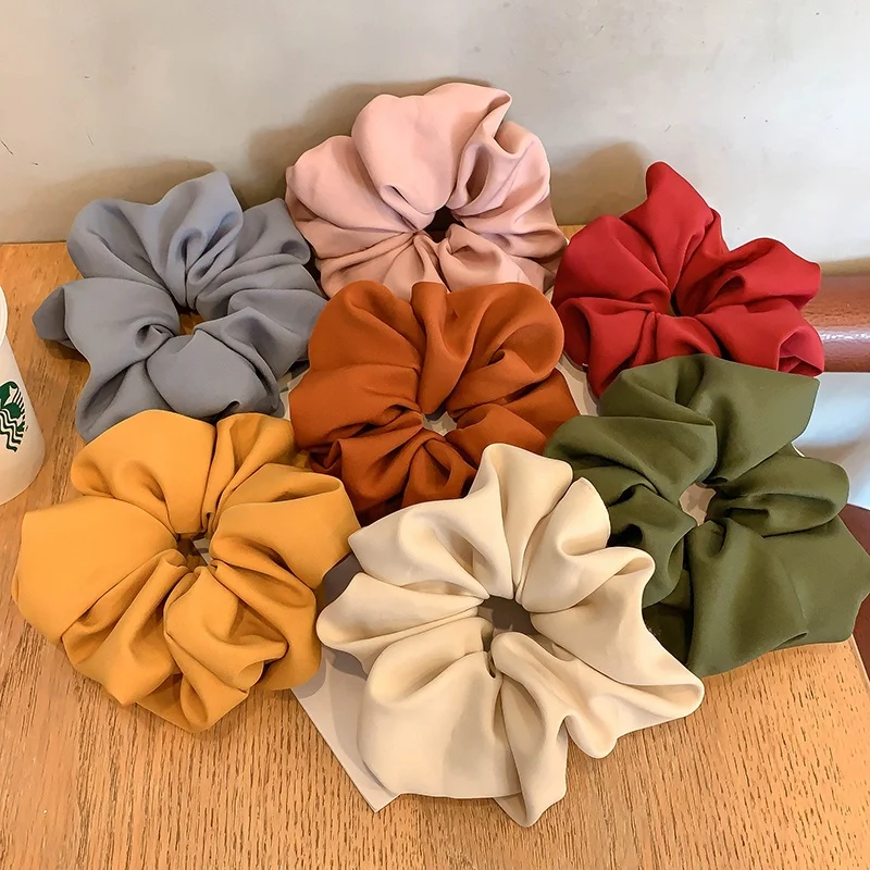 
Wholesale desigber maxi oversize hair ties designer extra xl xxl jumbo giant scrunchy large silk satin oversized hair scrunchies 