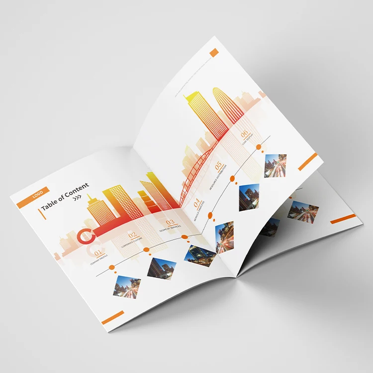 Wholesale prices custom printed folded magazines and company logo brochures with high quality books printed