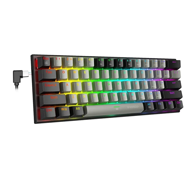 e-yooso z11rgb backlight  cheap 60% mechanical gaming PC gamer  keyboard