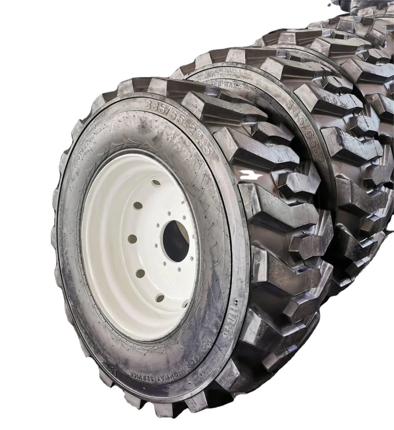 Manufacturer directly JLG 1250AJP boom lift skid steer solid tire with rim 16 bolt 445/65-22.5  445/50D710 hot sale