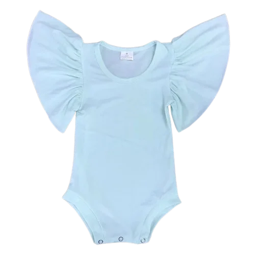 Summer wholesale boutique girls solid color fashion simple hot selling small flying sleeve rompers