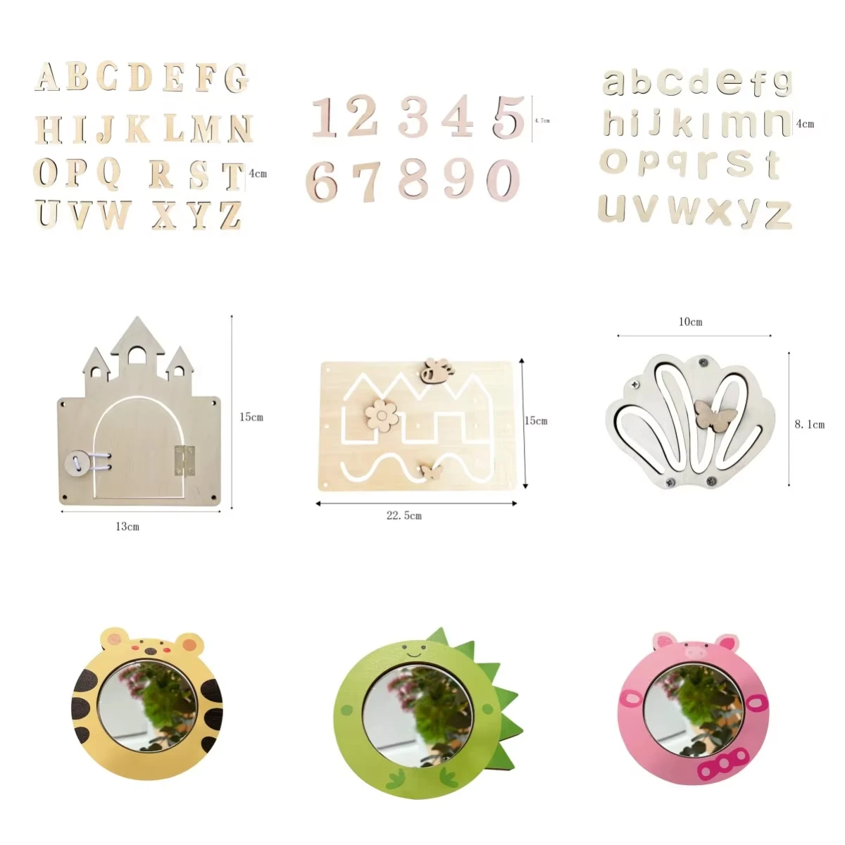 Various Design Busy Board Parts for Toddler, Wooden Montessori Activity Parts Busy Board Details, Sensory Busy Board Accessories