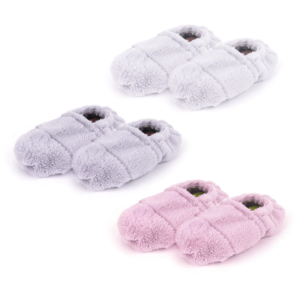 Natural Flaxseeds Feet Warmers Reusable Microwavable Heating Slipper