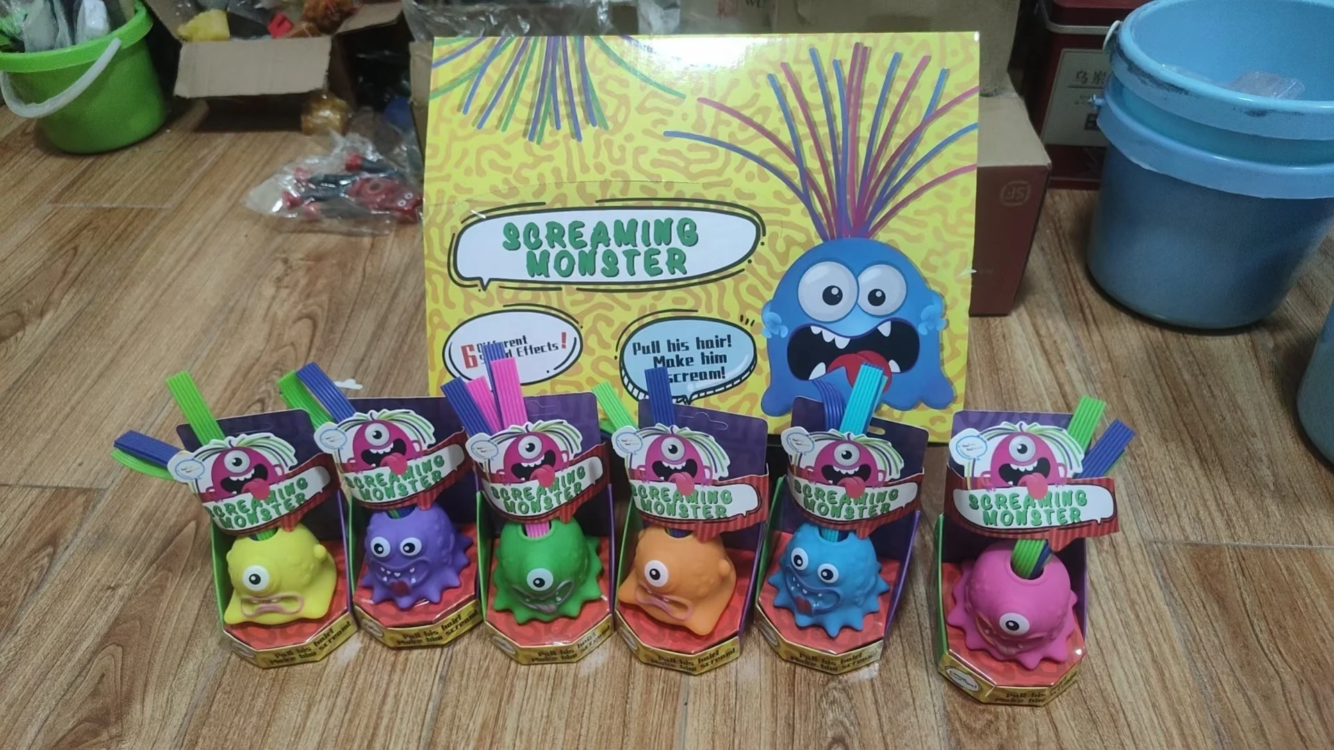 2023 Newest Fidget Toy Novelty Funny Stress Relief Anti Anxiety Toys Colorful Screaming Monster Pull Its Hair Toys For Kids