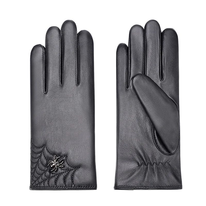 Hot Sale Style Real Leather Warm Cool Women Leather Winter Gloves