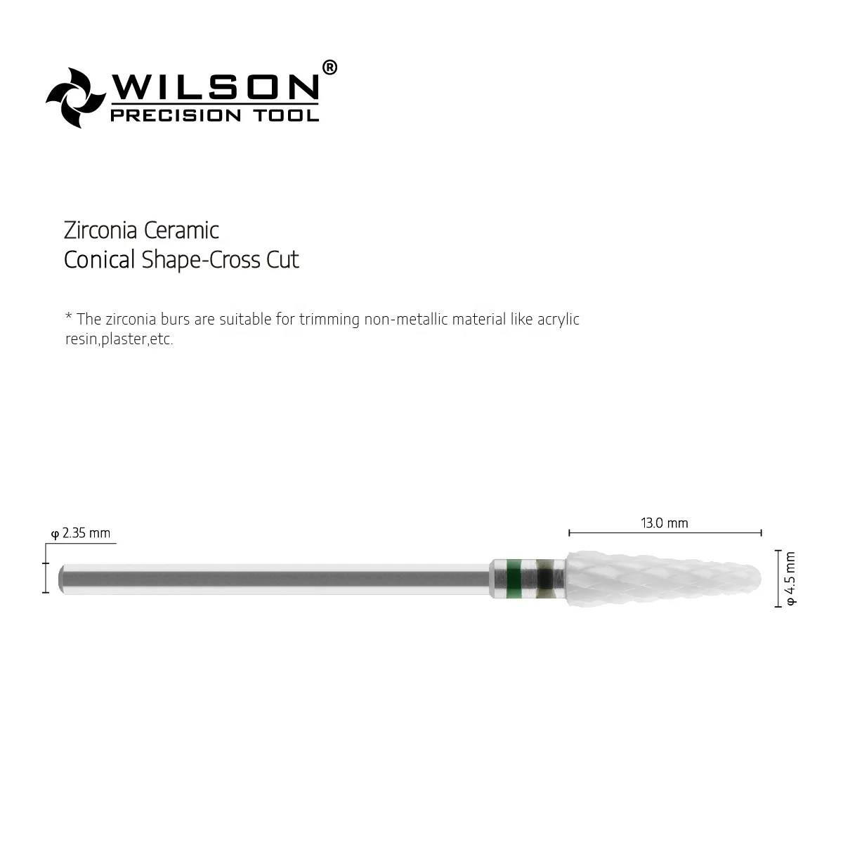 6400205 Nail Bit supplier Quality White Ceramic 6400205 Zirconia Ceramic Dental Bur Used for Acrylic/Plaster