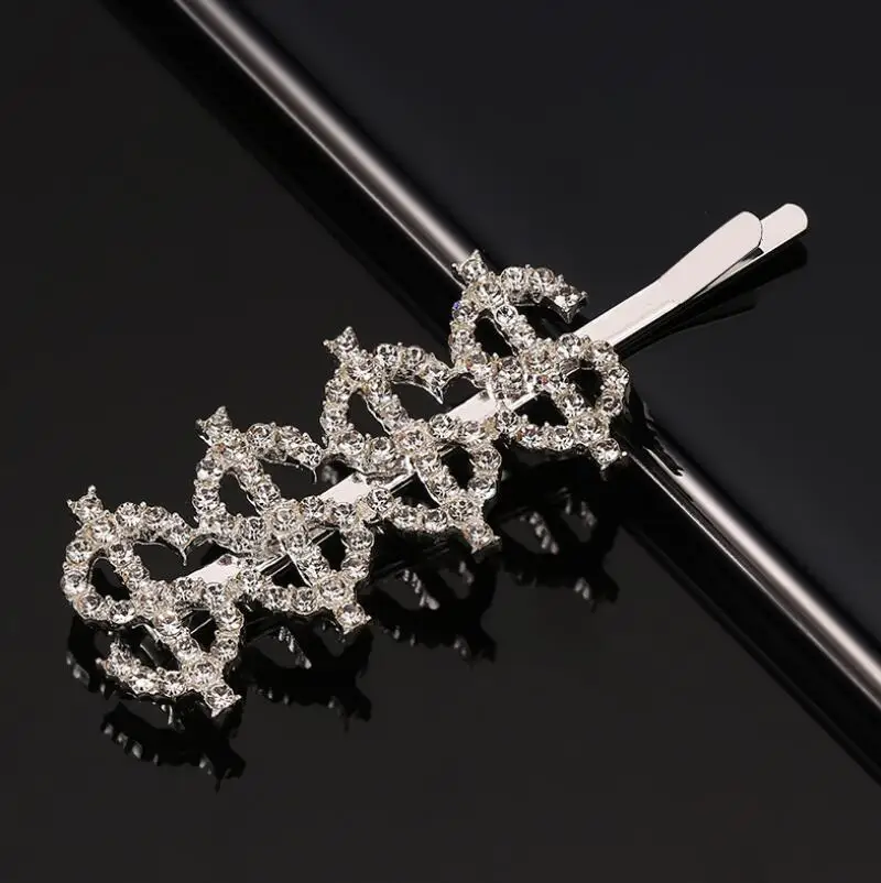 Торговая гарантия ZJD004, 2020, заколка для волос с надписью love queen на английском языке, популярные блестящие аксессуары для волос со стразами из циркония, Дамский Шарм, украшение