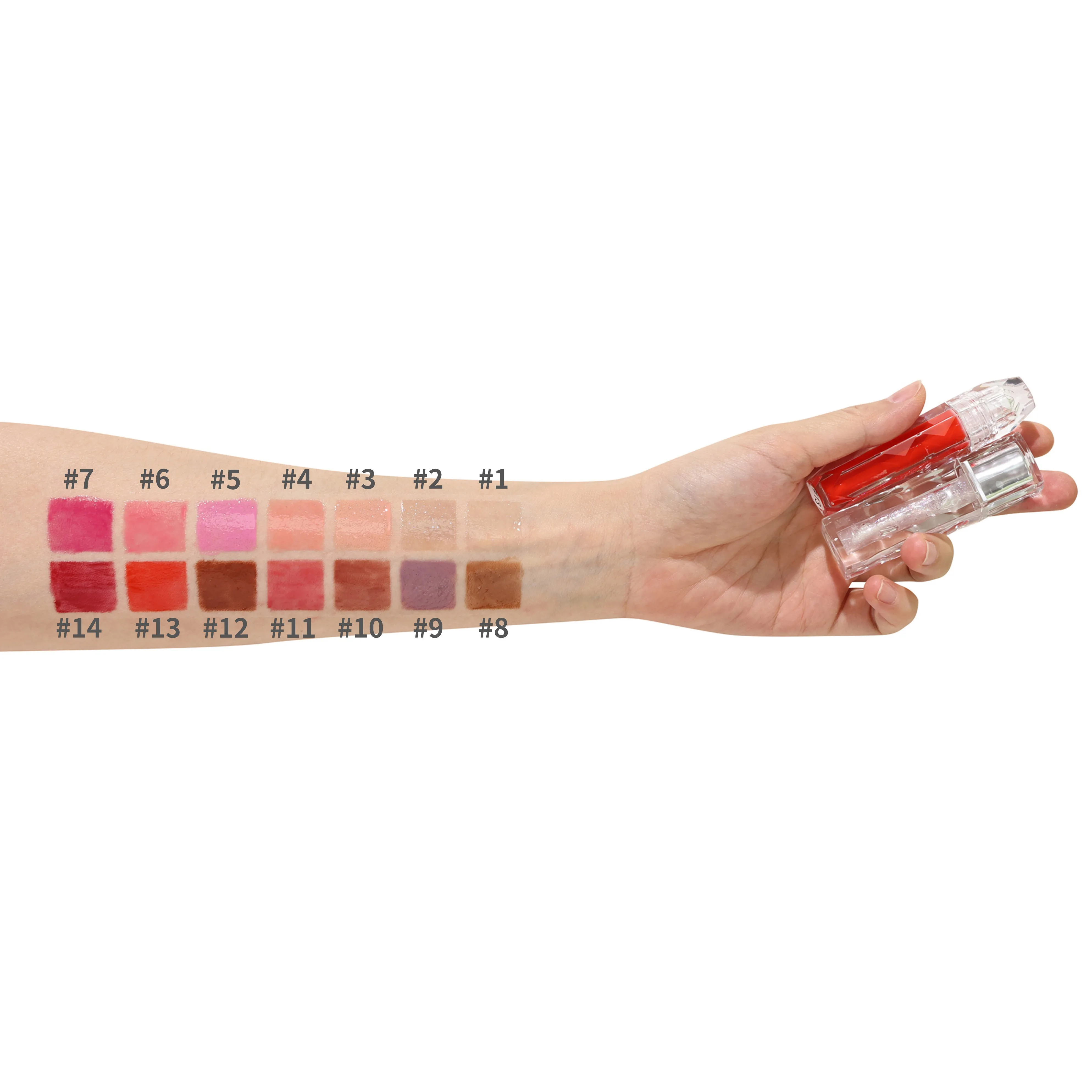 Maquillajes Original Custom Hydrating Private Label Tint Clear Lip gloss With Transparent Lipgloss Tubes Glitter Shiny Lip Glaze