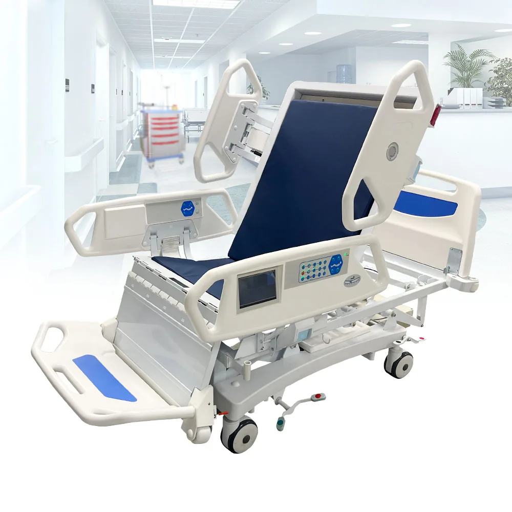 Hospital bed supplier high quality icu multi function folding electric patient bed