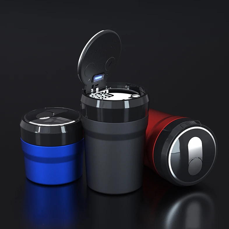 car ashtray 2022 car ashtray with lighter air purifier ashtray car smokeless usb