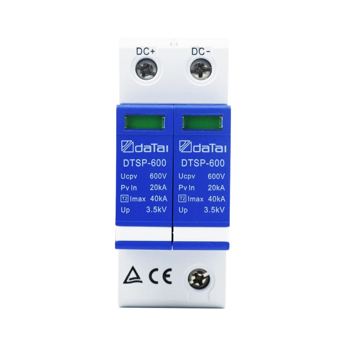 DATAI  DTSP 600V 2P solar dc spd surge 600V surge suppressors solar pv lightning arrester