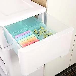 Merryart Organizer Cabinet Rolling Storage Cart 5-drawer Plastic with Frame Storage Drawers Injection Multifunction CLASSIC