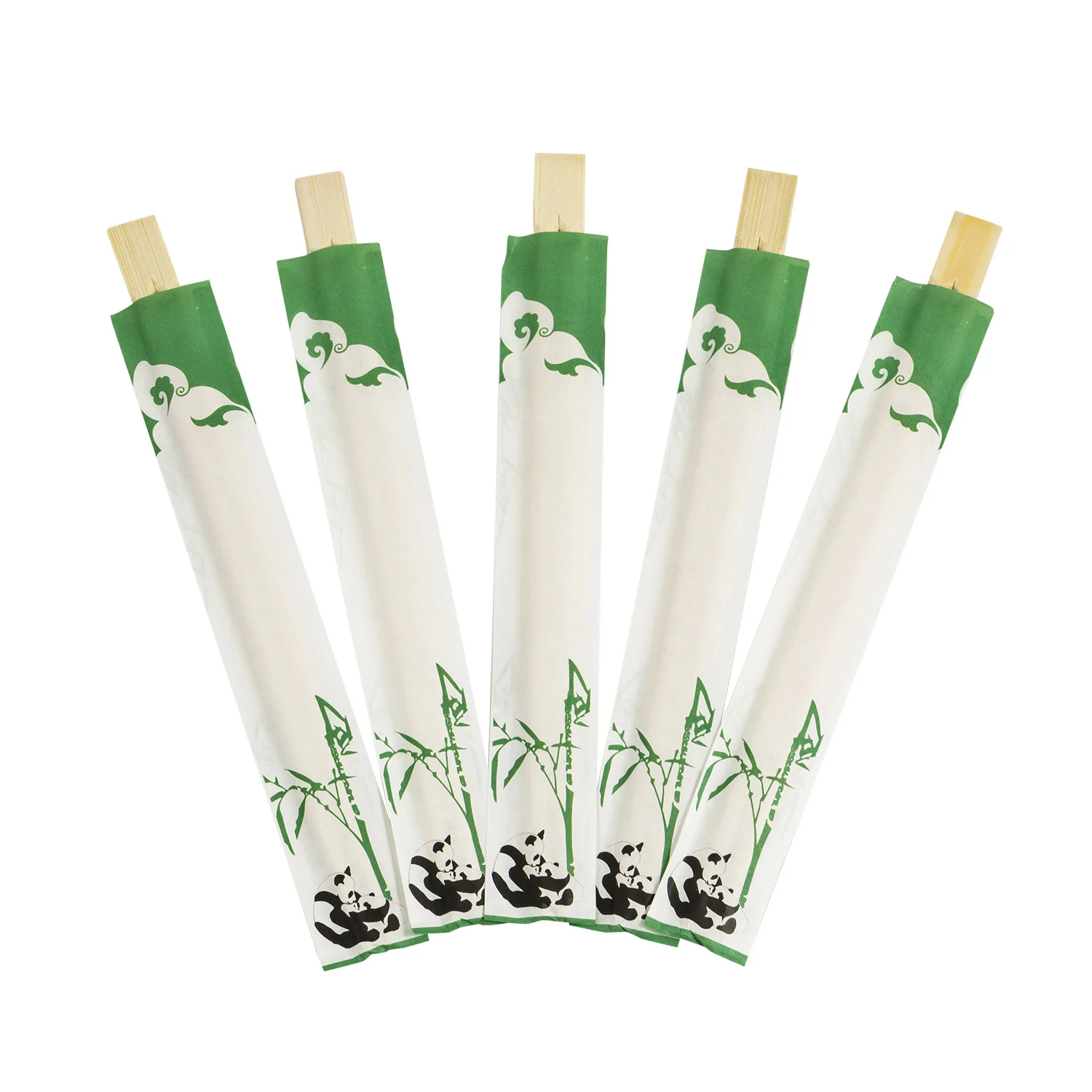 Wholesale Price Bulk Custom Logo Printed High Quality Individually Wrapped Disposable Bamboo Twins Chopsticks