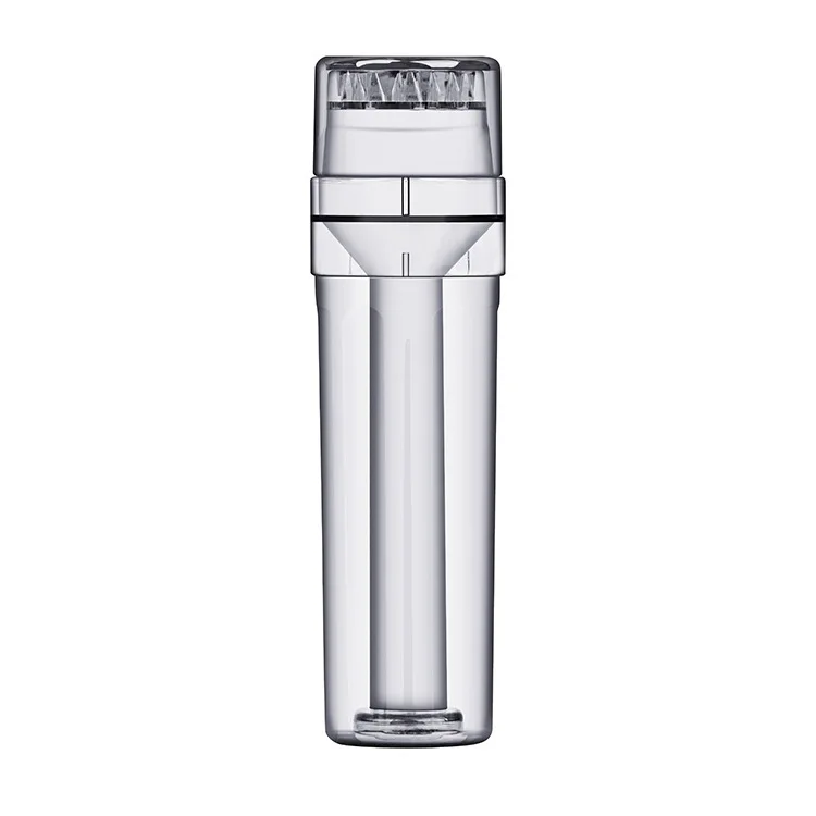 Wholesale Transparent plastic Jar Plastic Smoke Tobacco Spice Grinders Lightweight Portable Integrated Machine Herb Grinder
