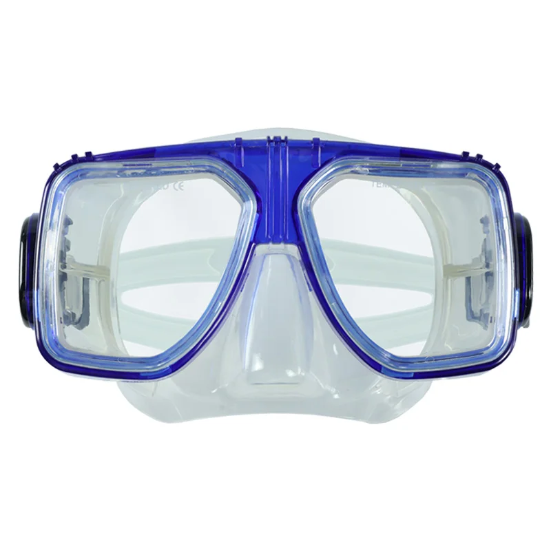 Factory direct sale liquid silicone tempered glasses lens diving equipment face snorkel mask underwater scuba diving mask