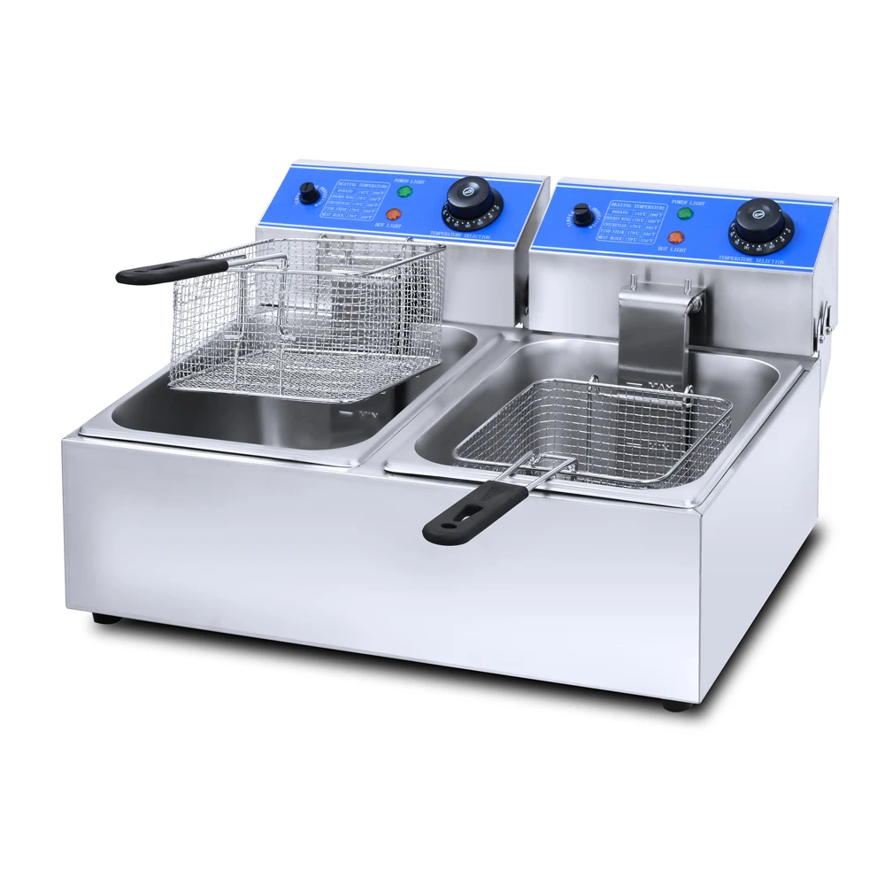 Wholesale 2 Tanks 2 Baskets Donut Fryer Comercial Freidora De Papas Fritas Industrial Fryers
