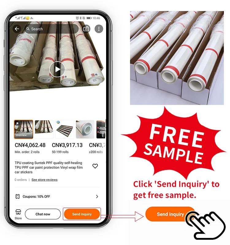 Clear Film Roll PPF Car Body Paint Protection Film SUTNEK PPF Ashland Glue USA Lubrizol TPU PPF