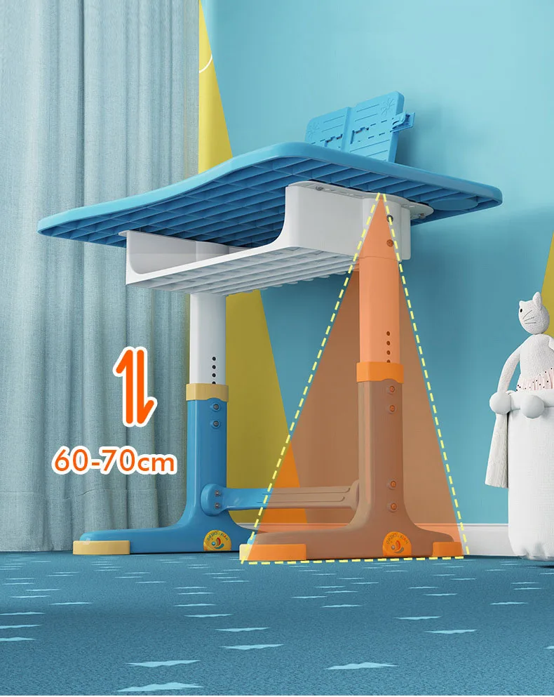 RHS-DC18cheap Children Drawing StudyTable Chair Set Pink Blue Home use Student Chair Desk KidsGymPrimary school desk chair sets