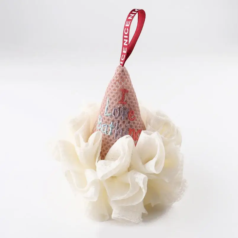 Plastic Bath Mesh Ball Bath Sponge Nylon Rich bubbles Body Flower Bath Sponge Shower Brush Body Wash Scrubber Mesh Soft Puff