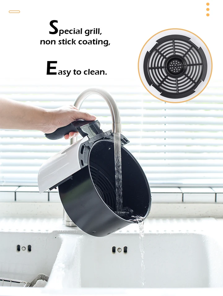 Non Stick Coating Easy Clean Large Capacity Digital Electric Deep Air Fryer Pan