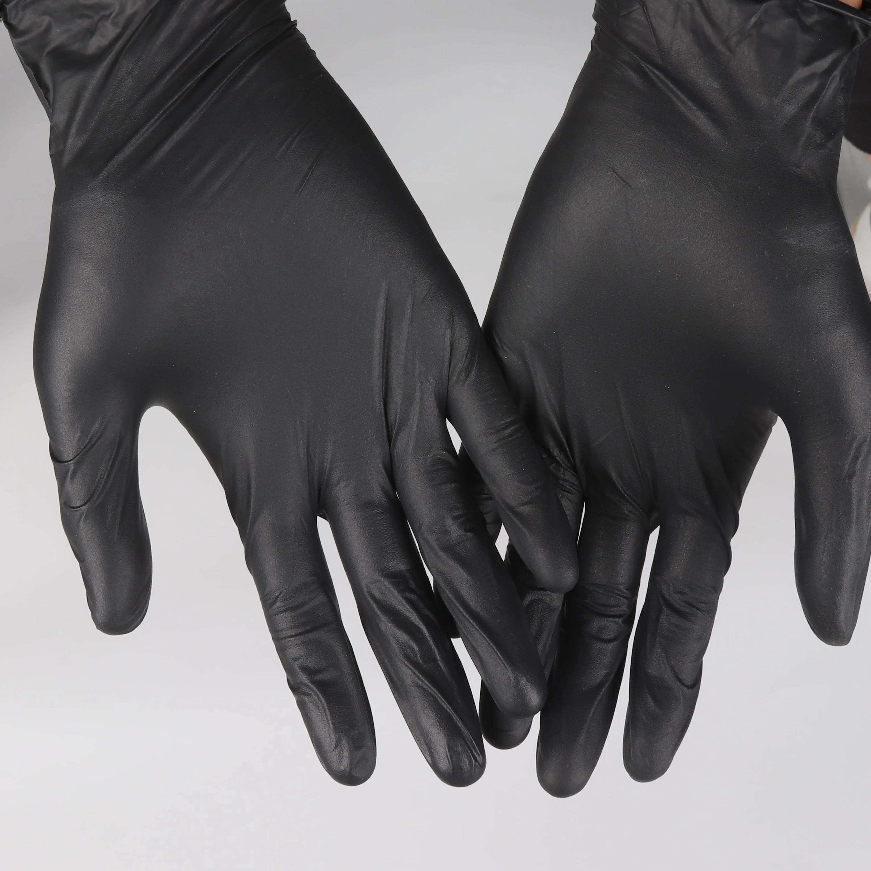 White Black Powder Free Disposable Latex Gloves