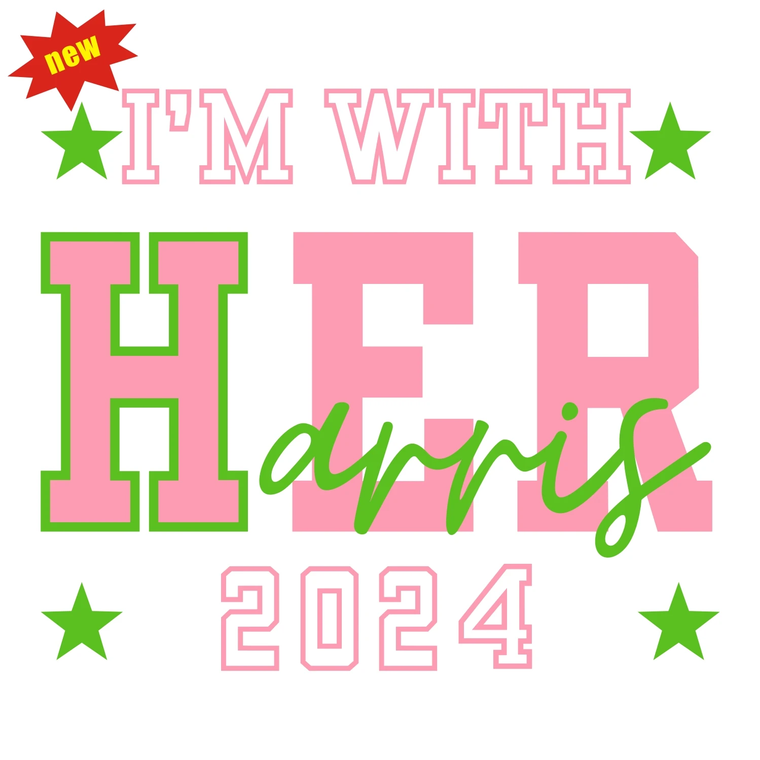 Beautiful kamala Harris Iron-on Transfer Printing Custom Animals Design Heated Transfer for Shirts