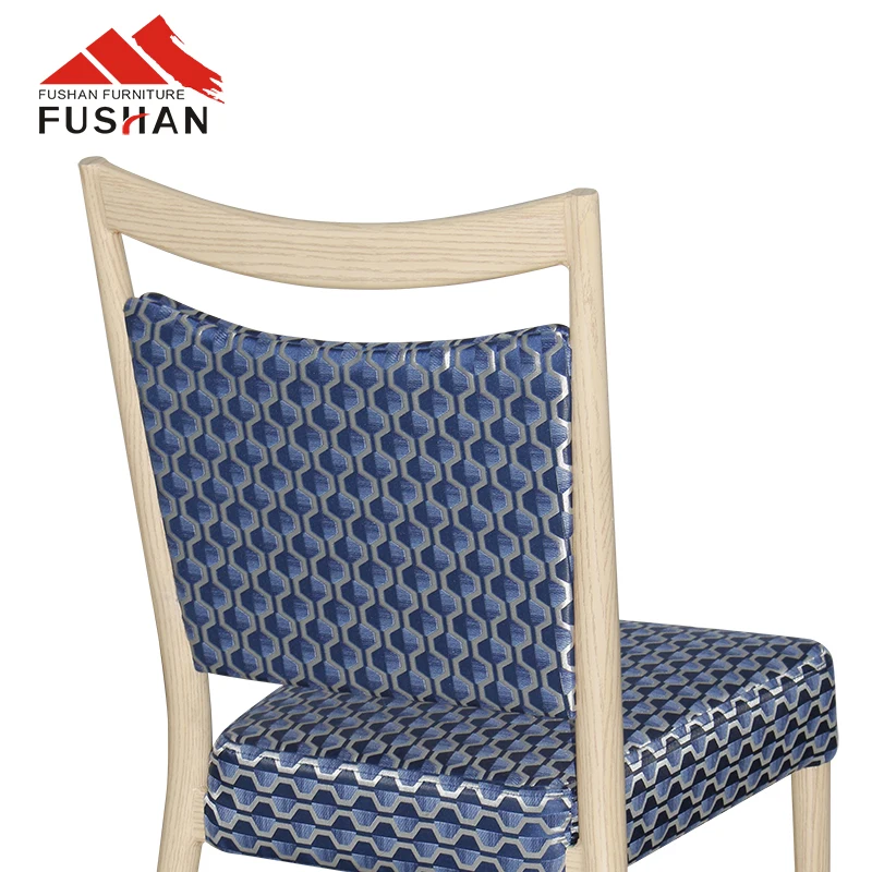 Wholesale hotel furniture metal frame stackable chair wood grain restaurant wedding banquet chair upholstered dining room chair