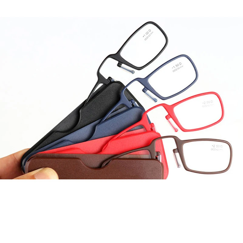 Card style light and soft silicone comfortable nose clip presbyopia lens patch phone portable nose clips reading glasses